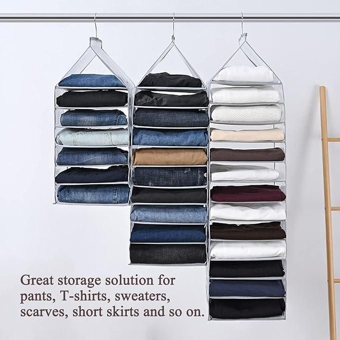 Hanging Closet Foldable Organizer 6 Slots.