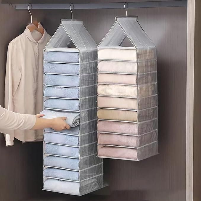 Hanging Closet Foldable Organizer 6 Slots.